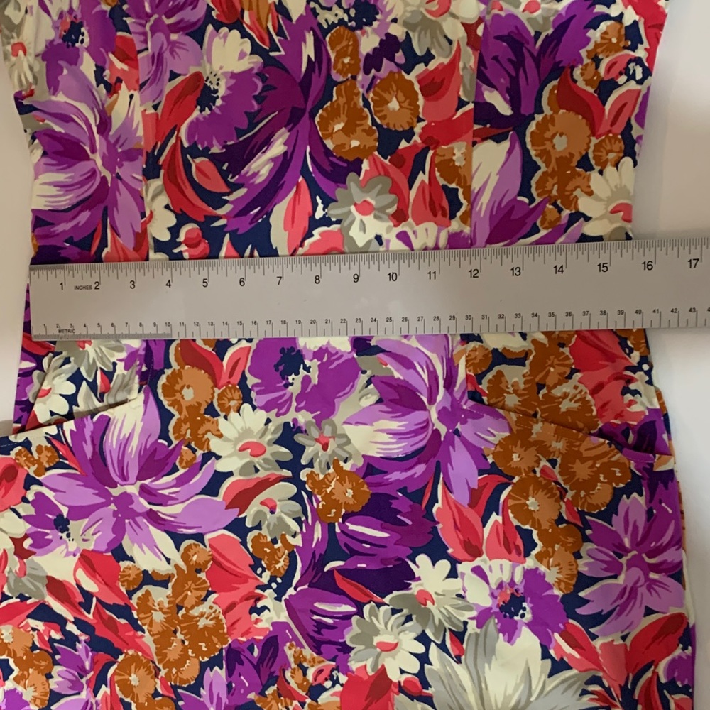 J.McLaughlin Catalyst Palmer Floral Shift Dress M Pockets Stretch 3/4 Sleeve - Picture 9 of 9